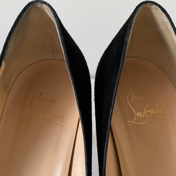 🇮🇹 Christian Louboutin / Kate Black Suede / 85mm Pump / Size 37 - Picture 10 of 15